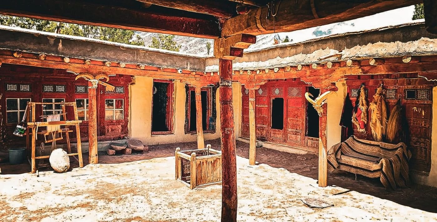 The inner courtyard in winter